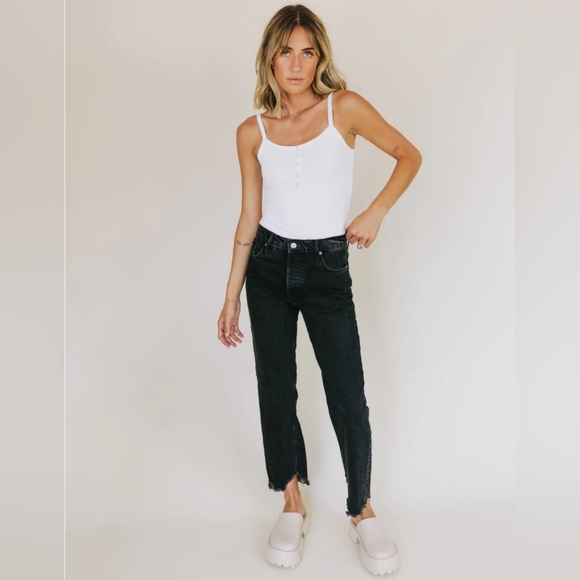 Free People We the Free Tapered Baggy Boyfriend Jean size 25 - Picture 2 of 13